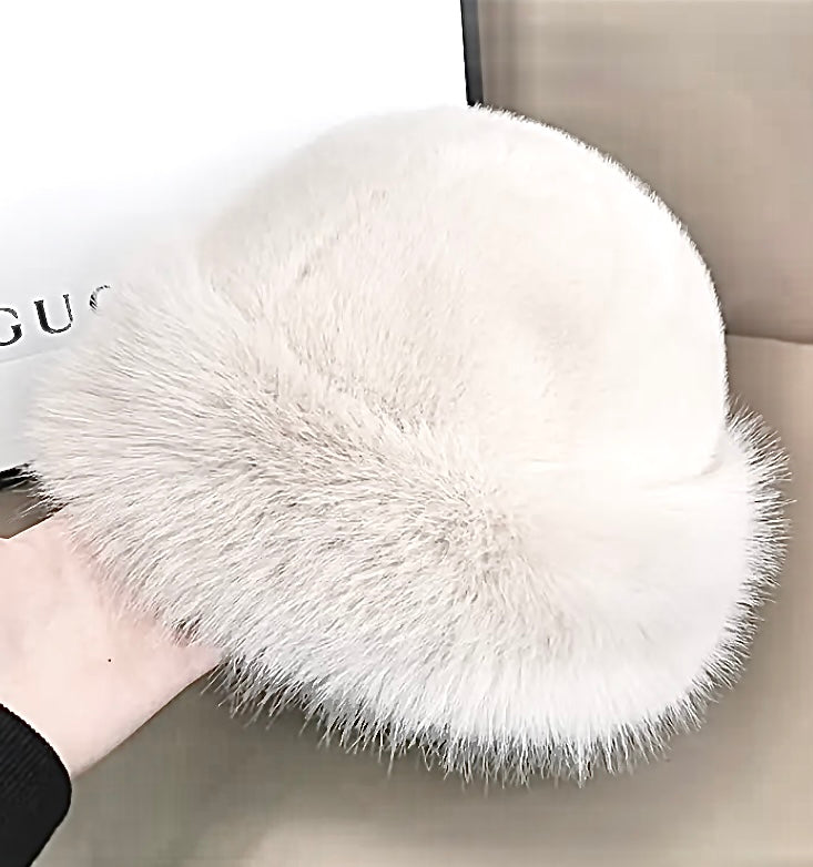 FAUX FUR WINTER CAP WITH  FREE PREMIUM BOX